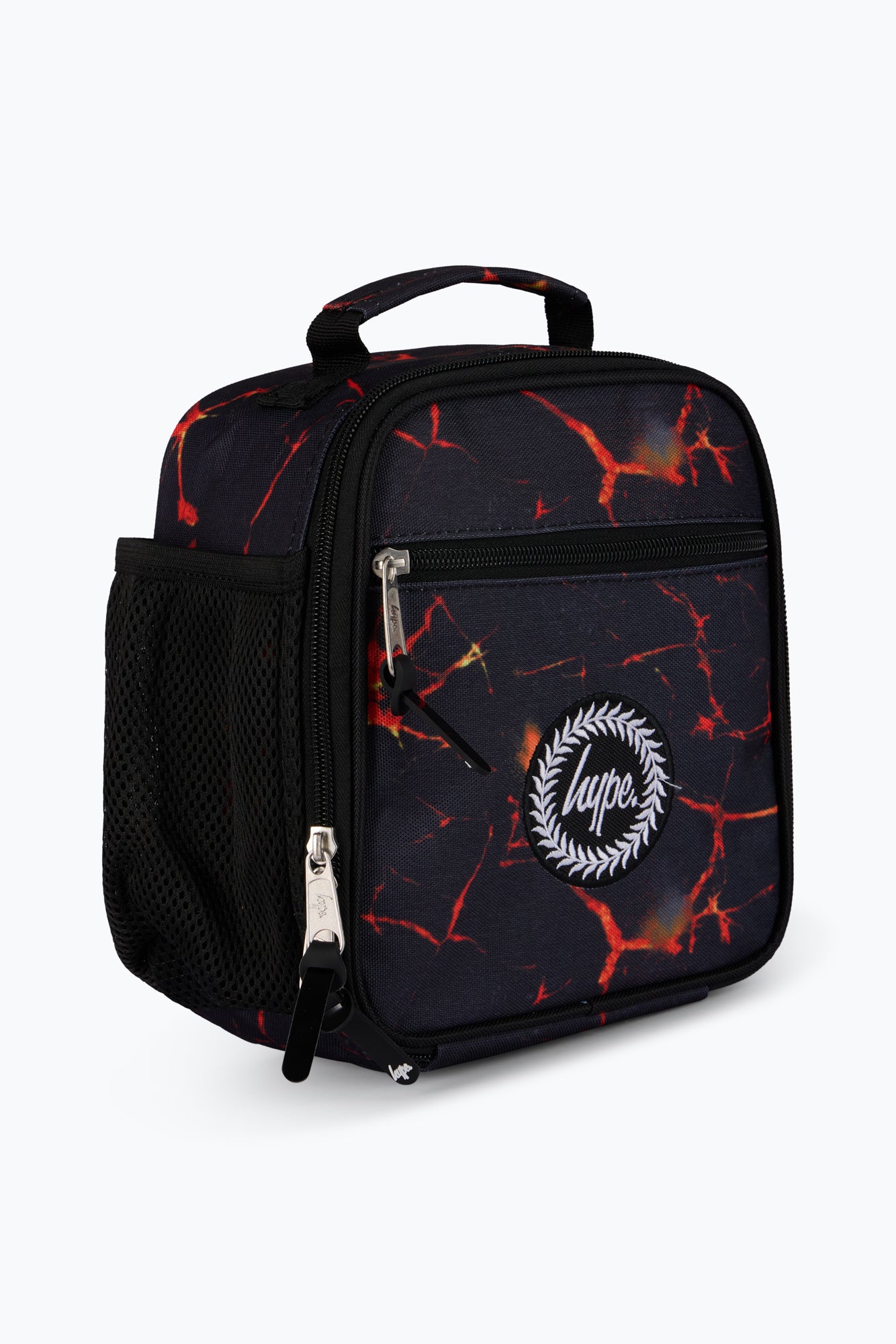 Hype Boys Black Lava Print Lunch Bag
