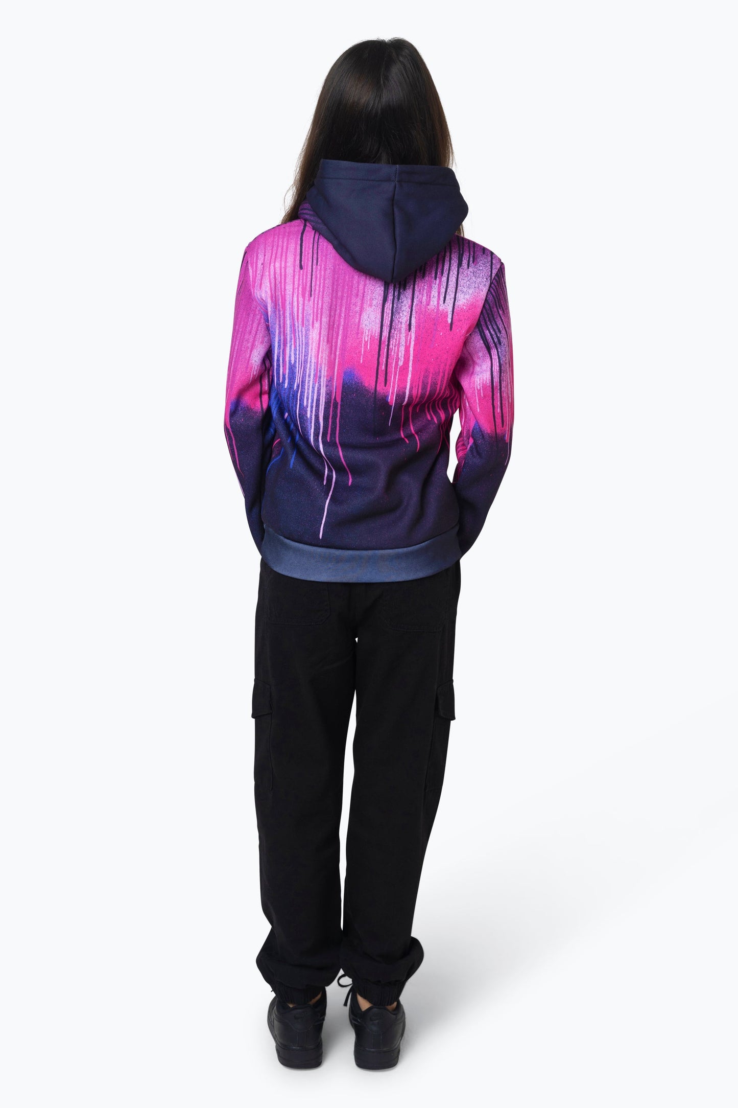 HYPE GIRLS MULTI PINK DRIPS HOODIE