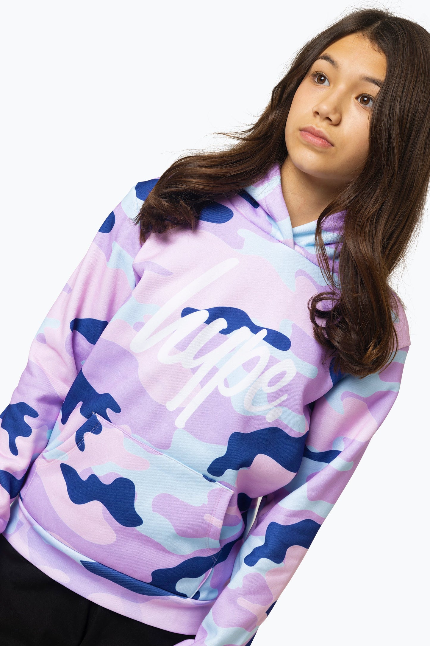 HYPE GIRLS MULTI EVIE CAMO HOODIE