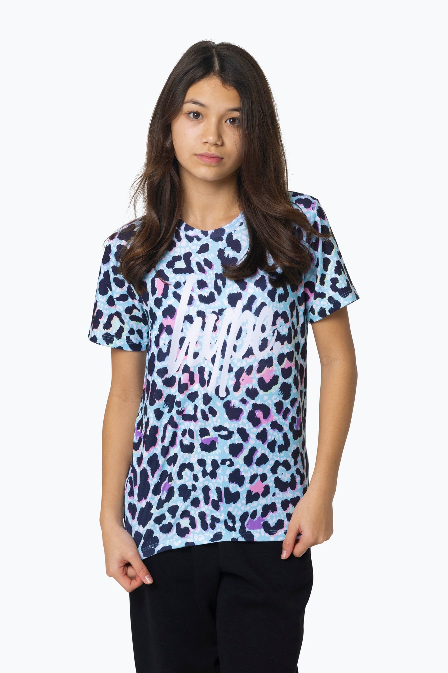 HYPE GIRLS MULTI ICE LEOPARD T-SHIRT