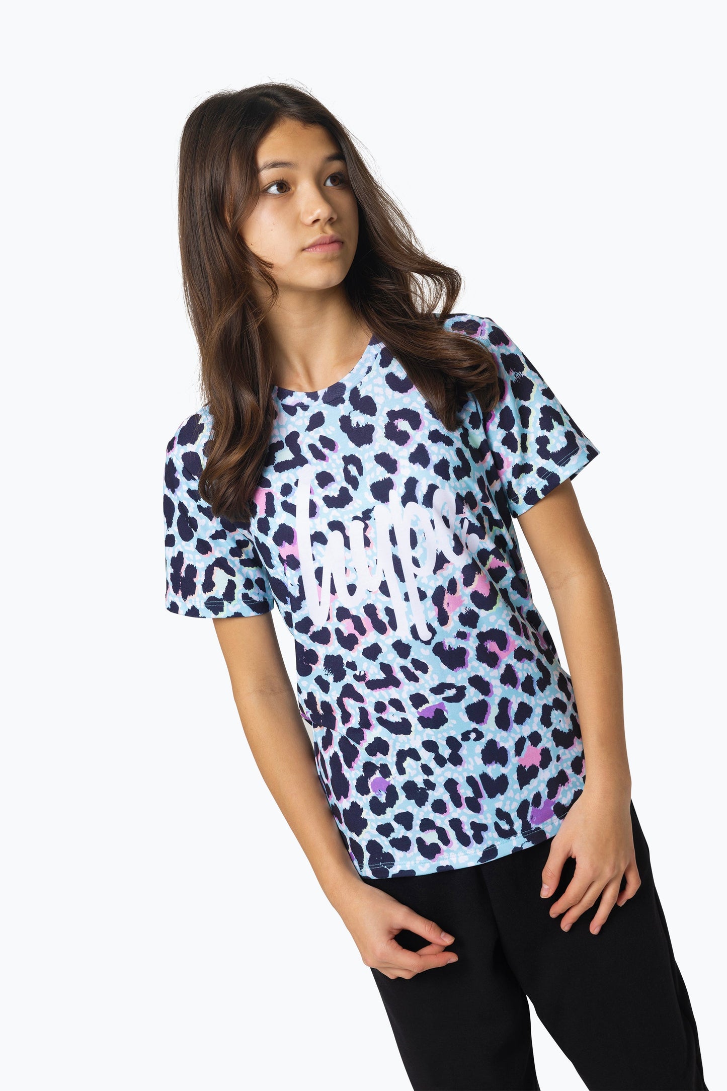 HYPE GIRLS MULTI ICE LEOPARD T-SHIRT