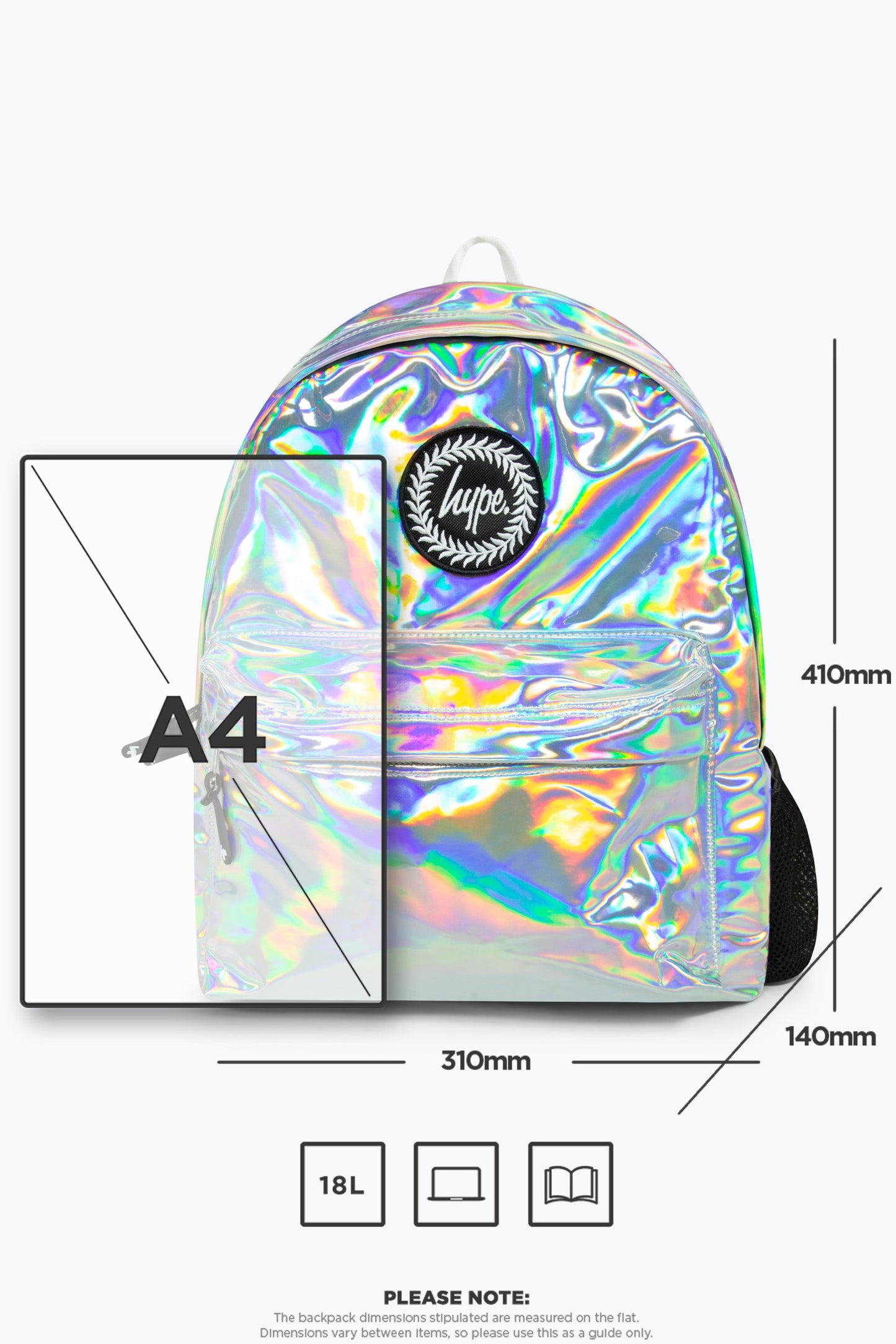 HYPE SILVER HOLOGRAPHIC BACKPACK