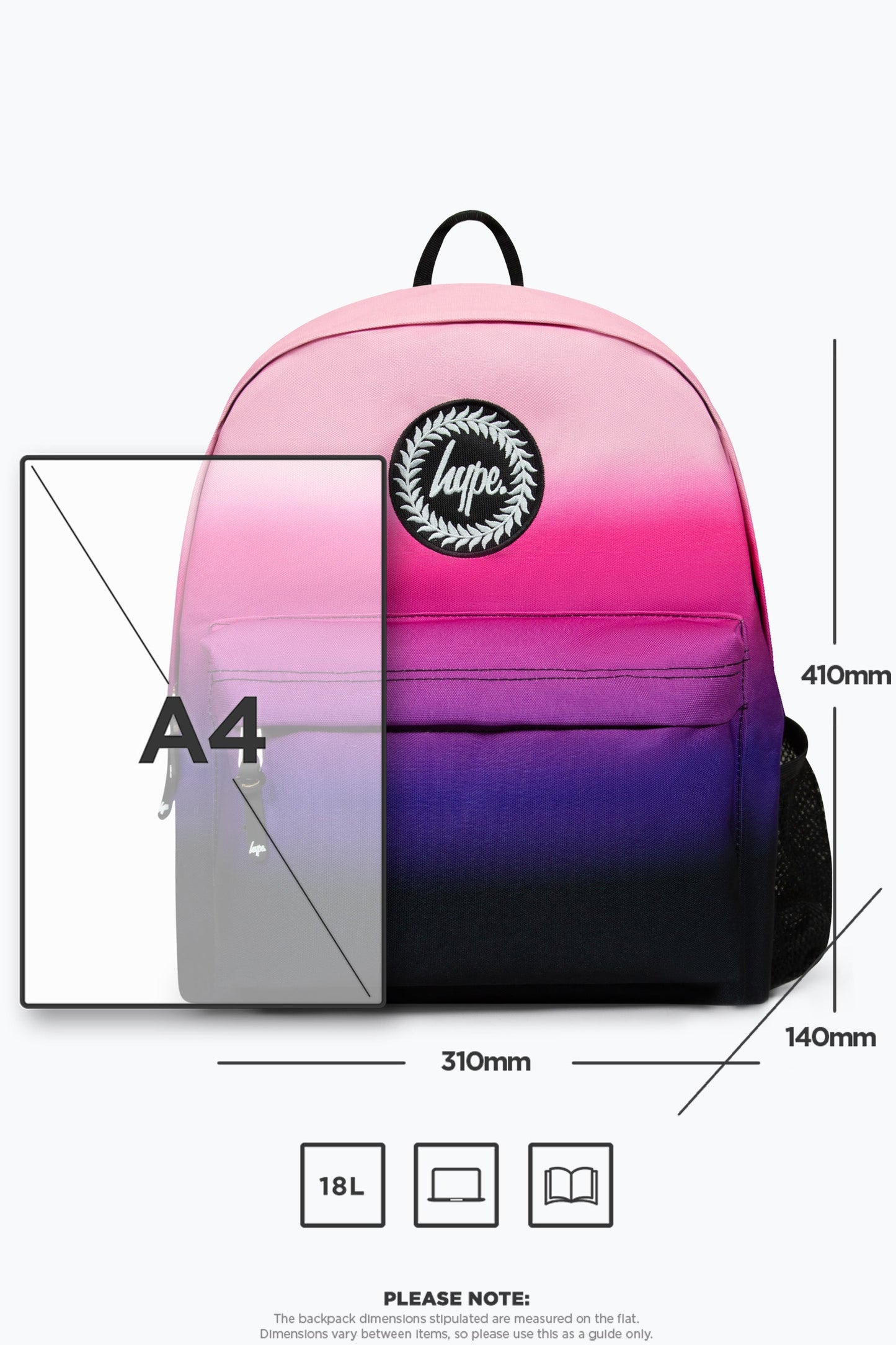 HYPE BLACK PINK & PURPLE GRADIENT BACKPACK