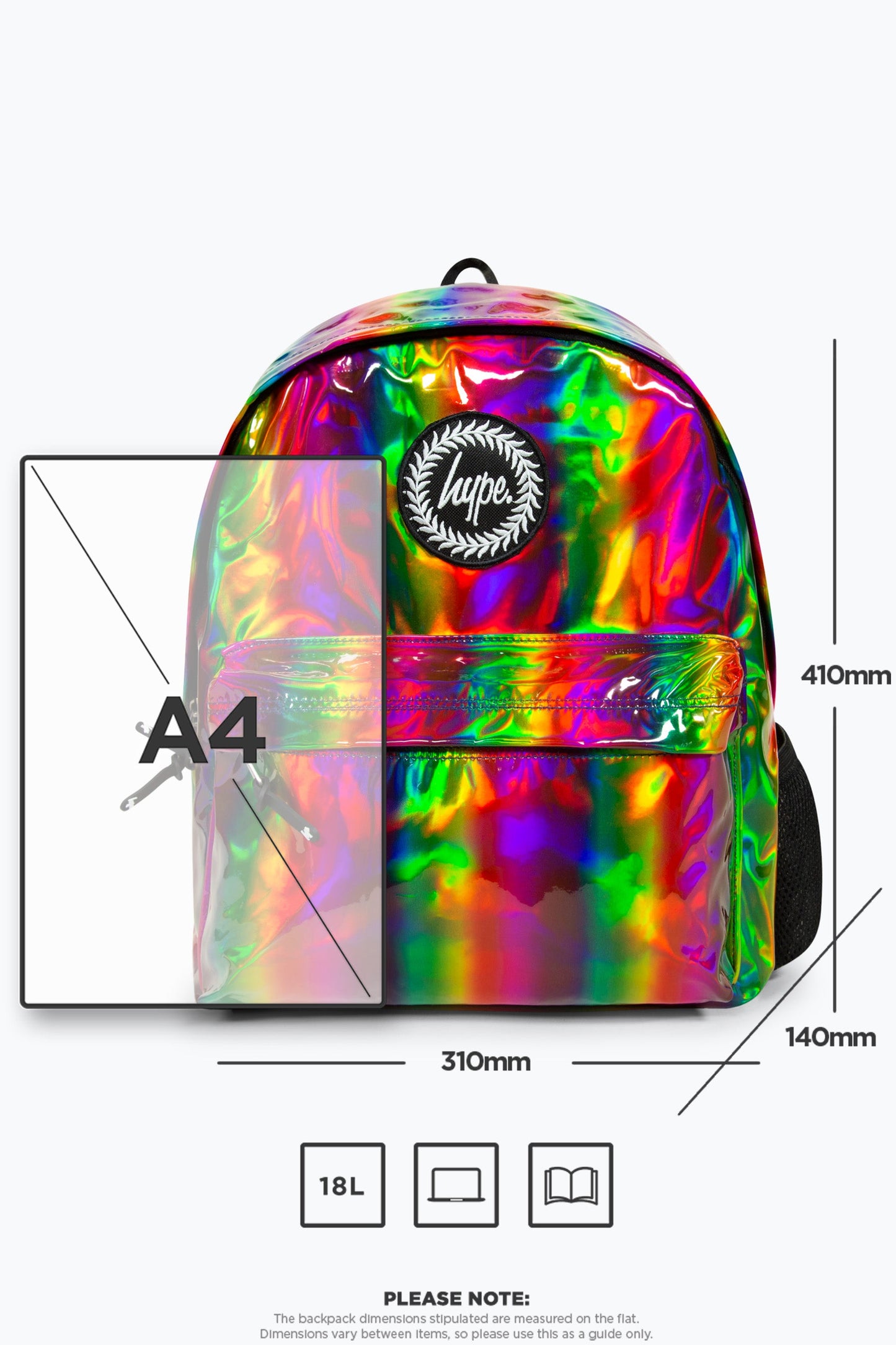 HYPE RAINBOW HOLOGRAPHIC BACKPACK