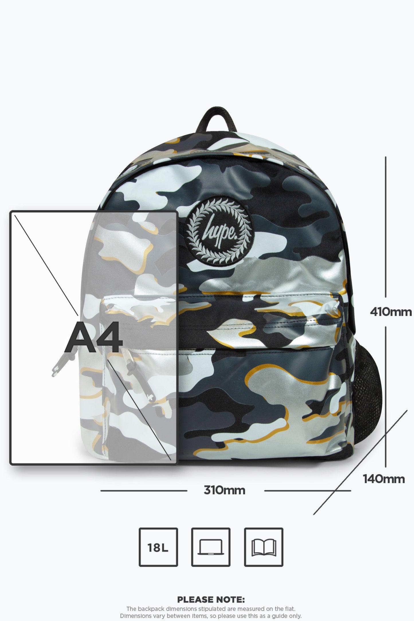 HYPE GOLD LINE CAMO BACKPACK