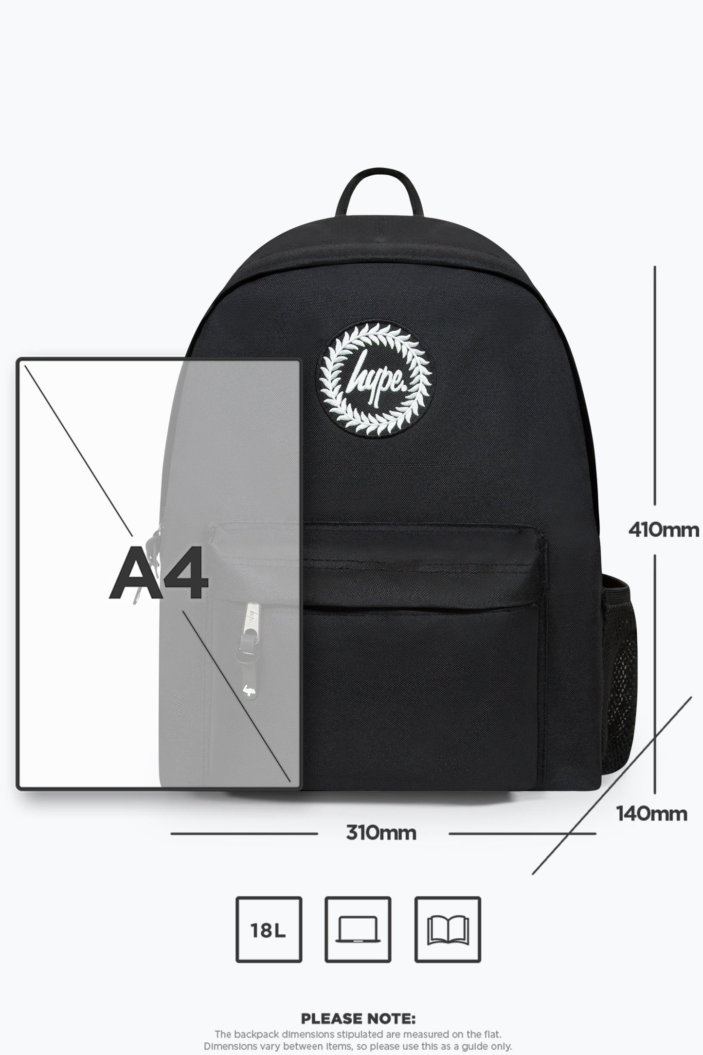 HYPE BLACK BACKPACK