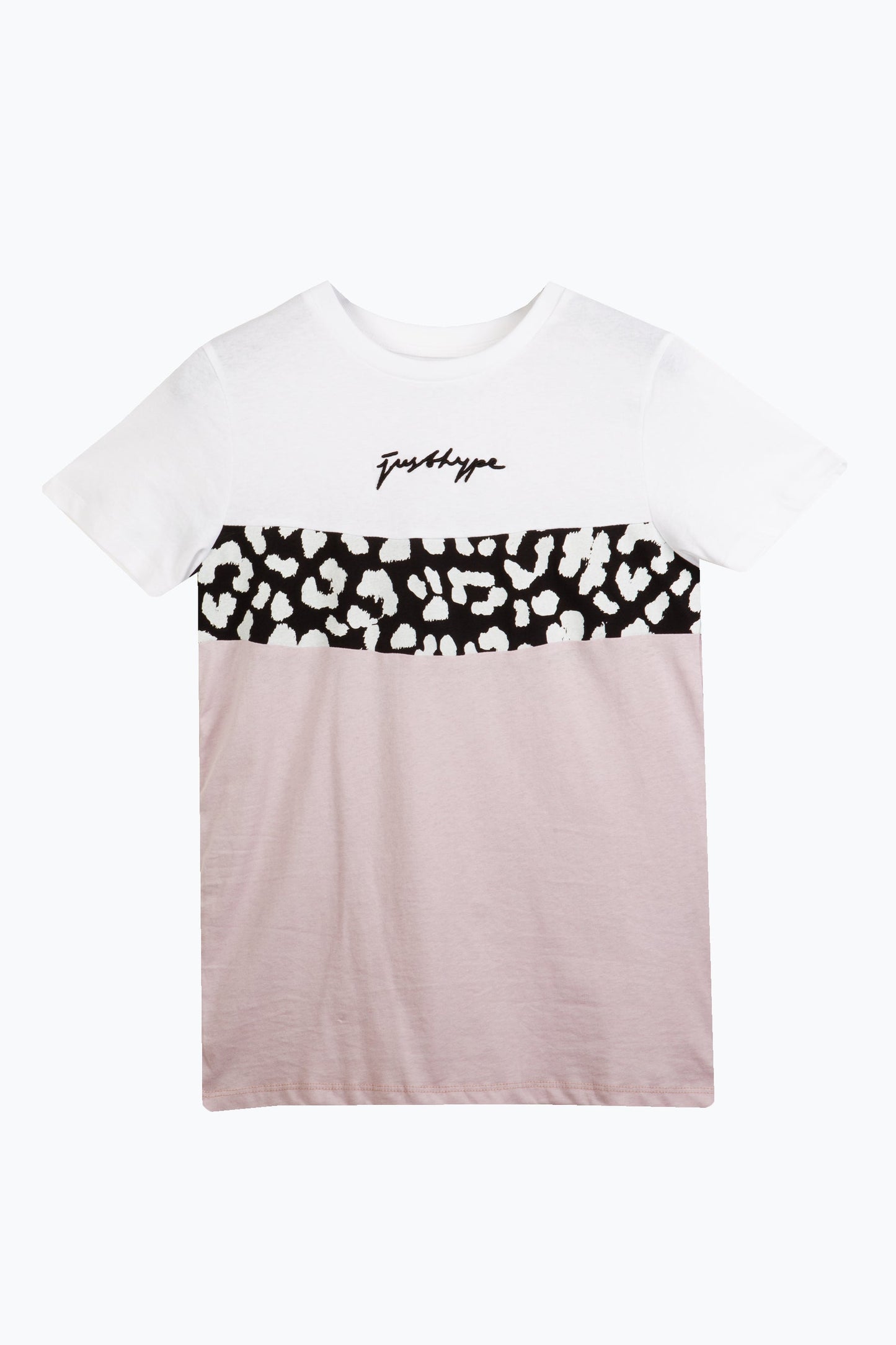 HYPE WOMENS LILAC CHEVRON LEOPARD SCRIBBLE T-SHIRT