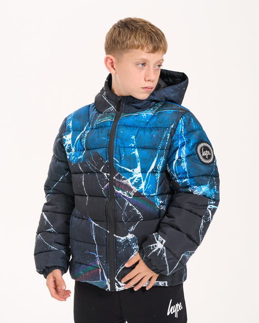 Hype Boys Black Smashed Padded Jacket