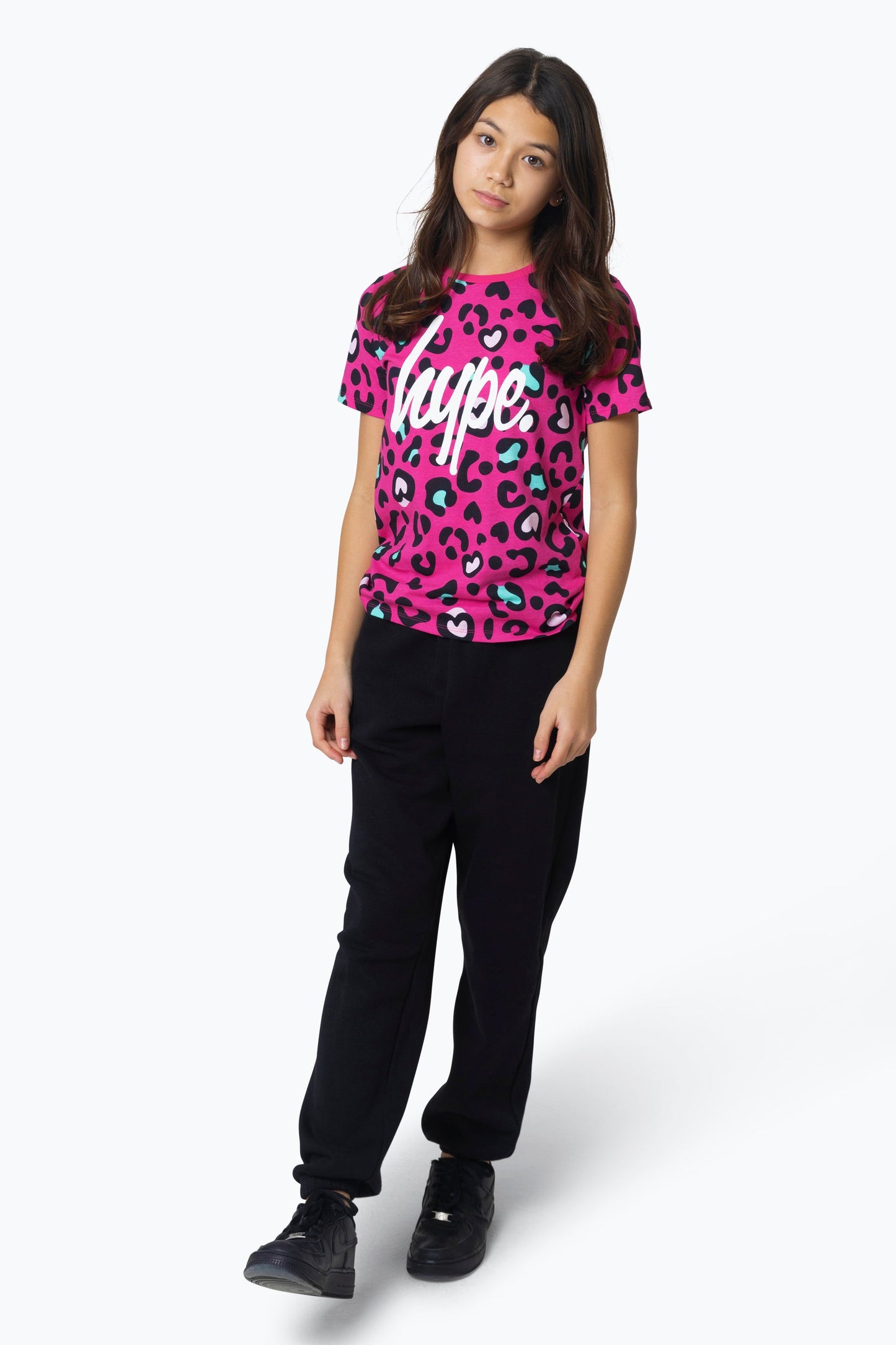 HYPE GIRLS PINK LEOPARD T-SHIRT 2-PACK SETS