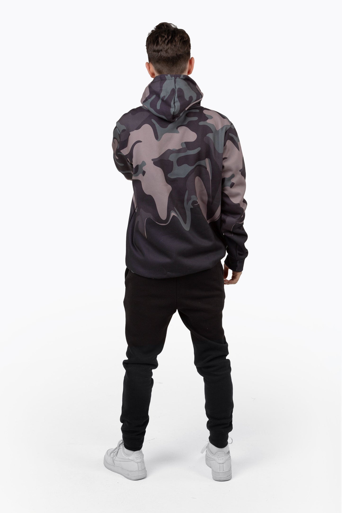 HYPE BOYS KHAKI CAMO DRIP HOODIE