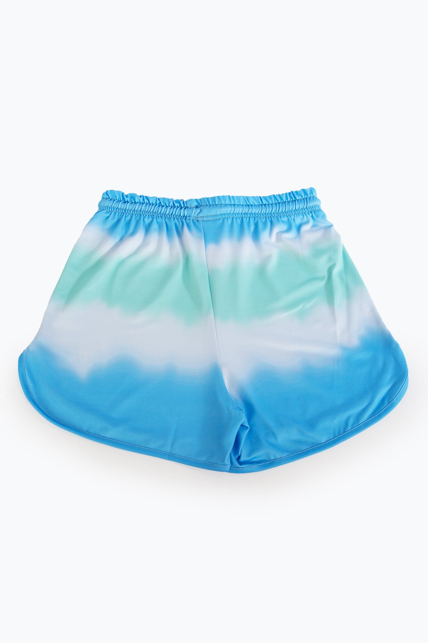 HYPE GIRLS MINT BLUE BLUR SCRIPT SHORTS