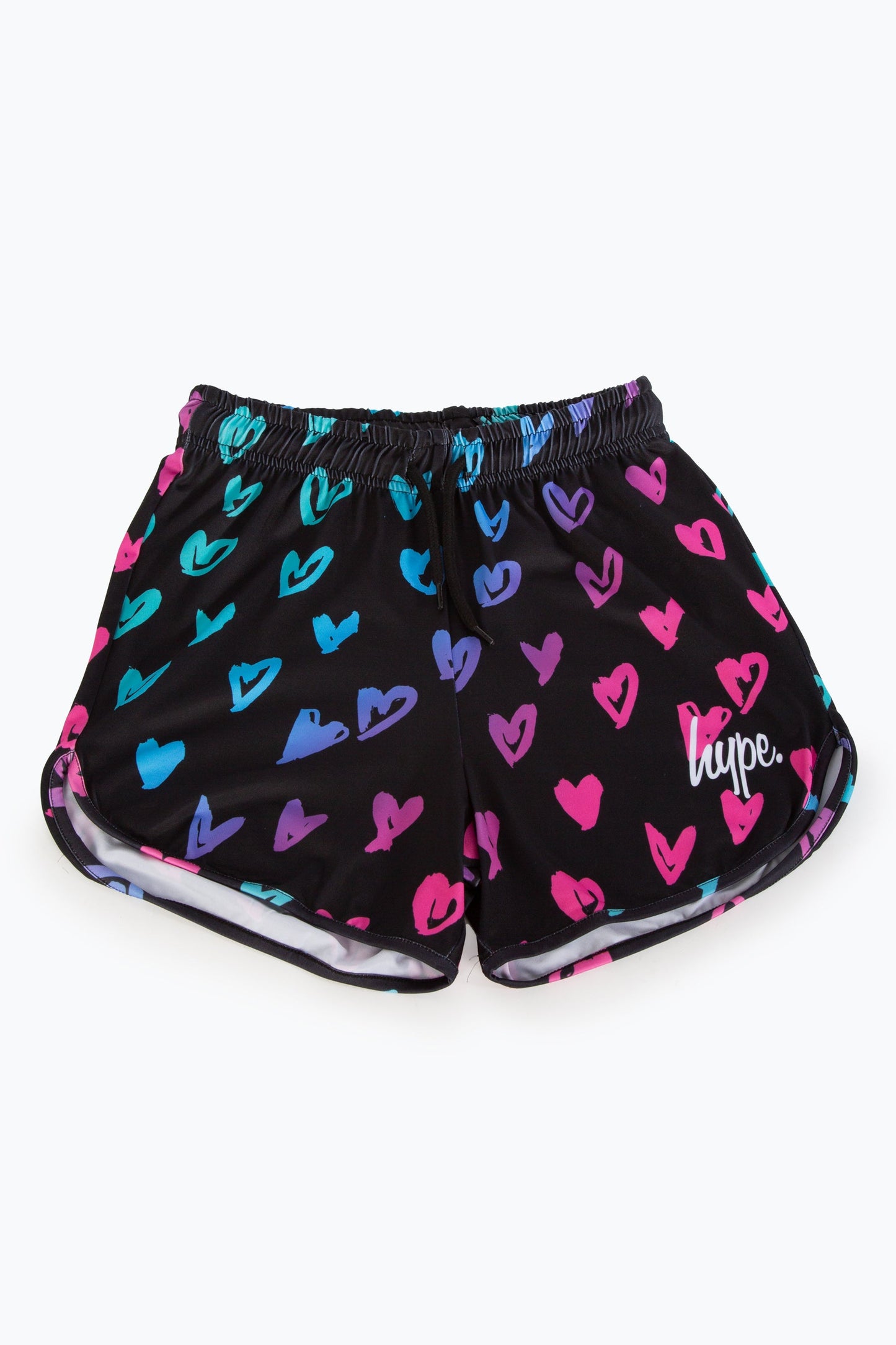 HYPE GIRLS SCRIBBLE HEART PINK SCRIPT SHORTS