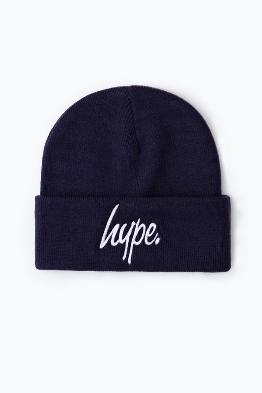 HYPE FRENCH NAVY SCRIPT BEANIE