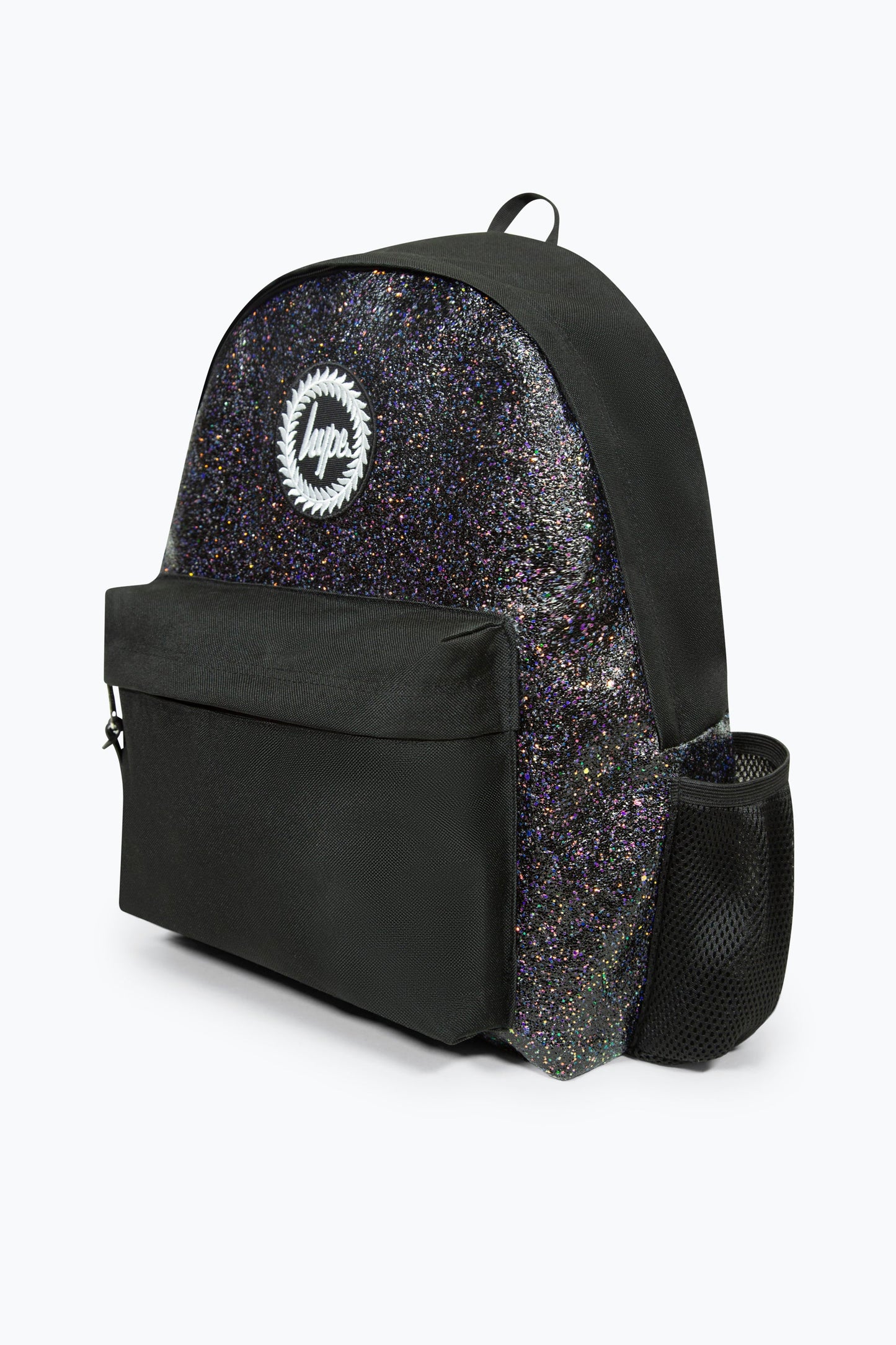 HYPE BLACK GLITTER BADGE BACKPACK