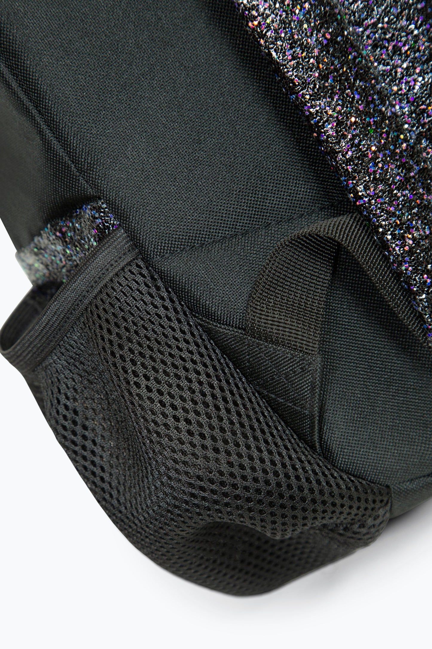 HYPE BLACK GLITTER BADGE BACKPACK