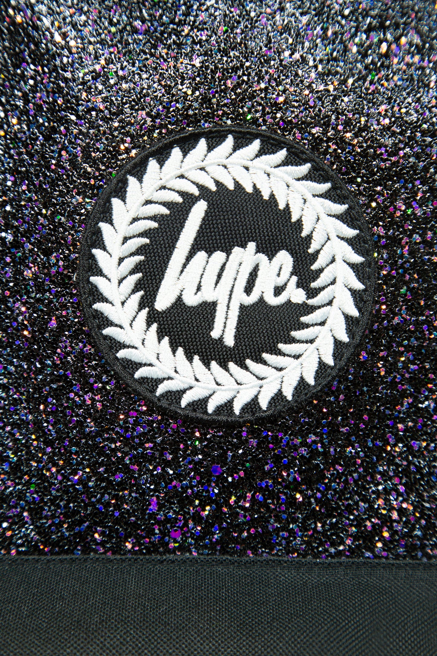 HYPE BLACK GLITTER BADGE BACKPACK