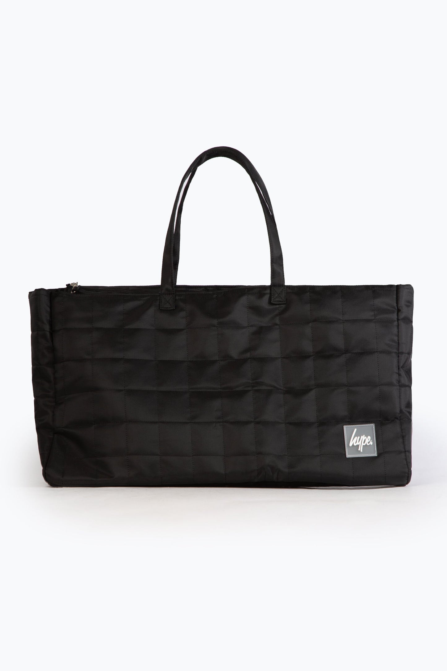 HYPE BLACK QUILTED LARGE TOTE BAG