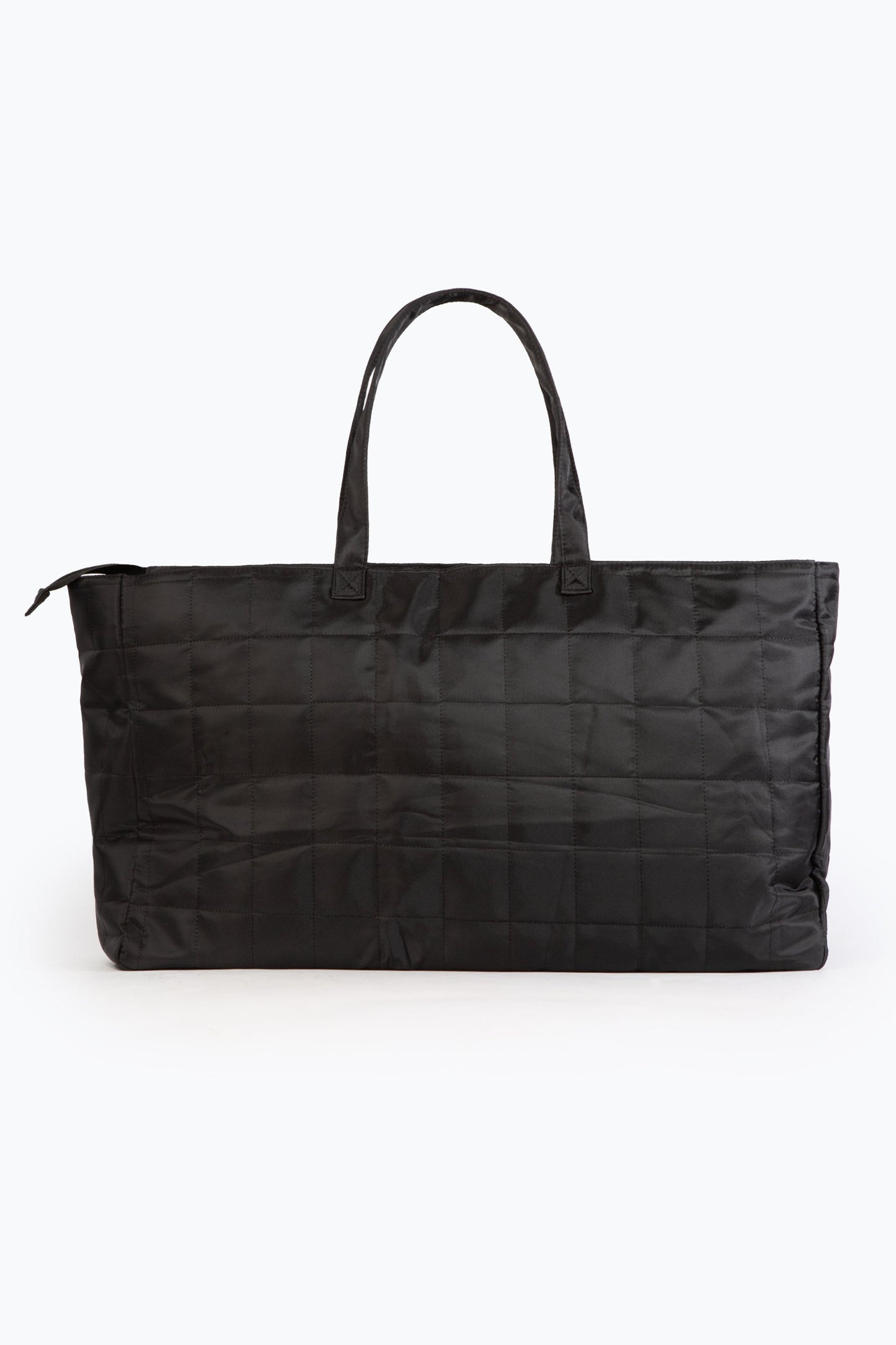 HYPE BLACK QUILTED LARGE TOTE BAG