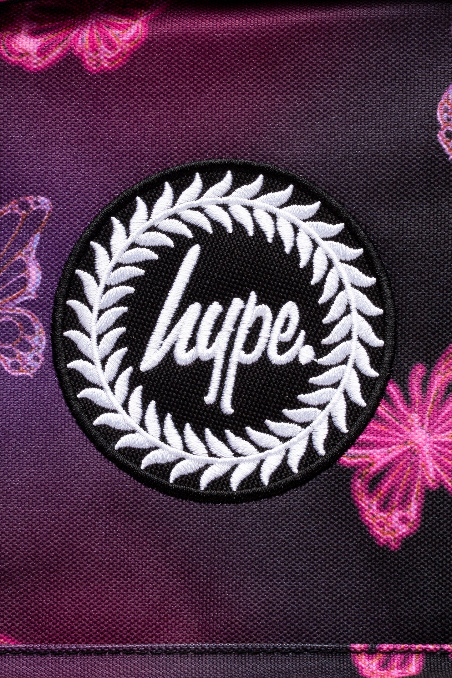 HYPE GIRLS PINK/PURPLE  CHROME GLOW BUTTERFLIES ICONIC BACKPACK