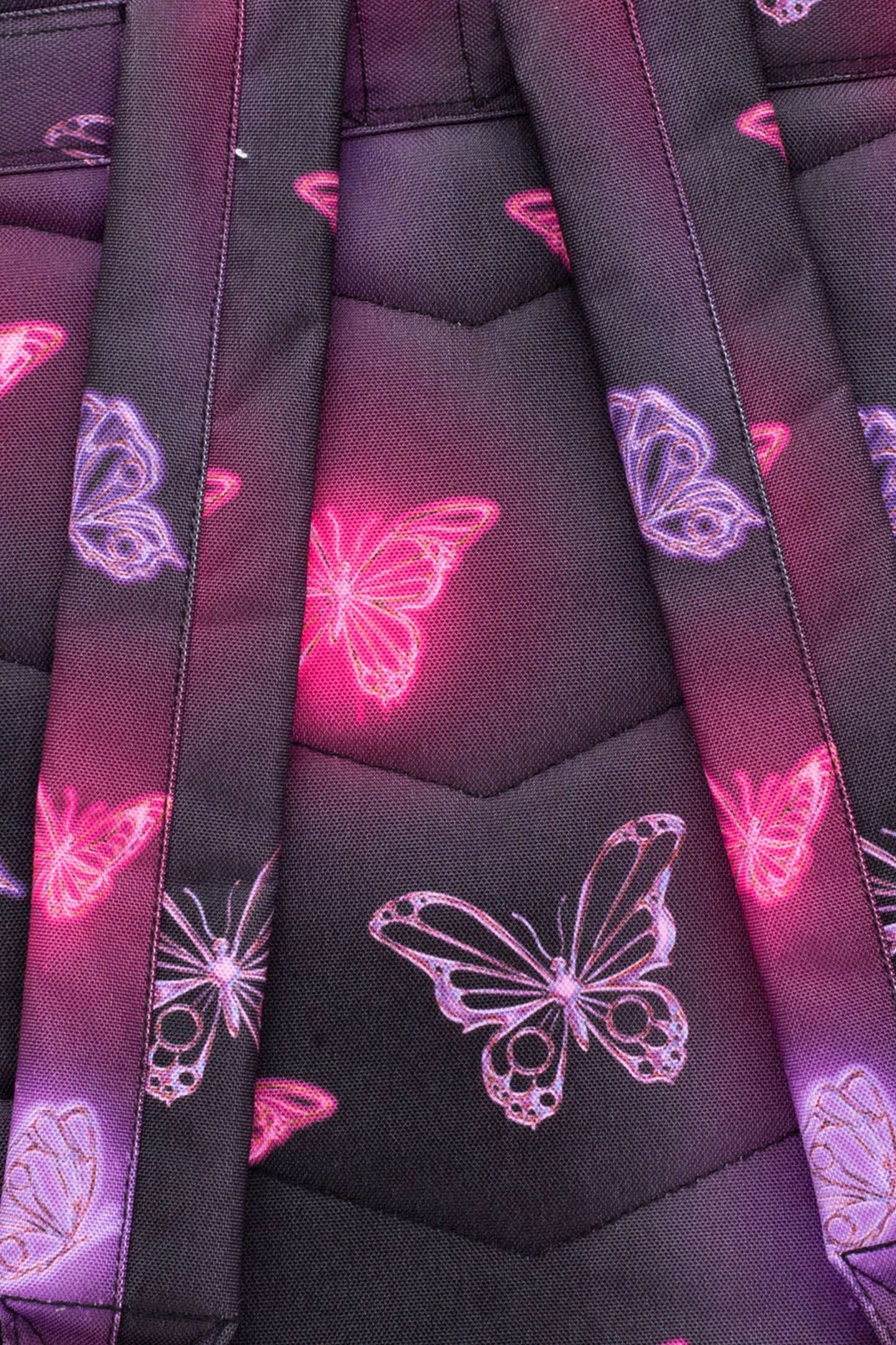 HYPE GIRLS PINK/PURPLE  CHROME GLOW BUTTERFLIES ICONIC BACKPACK