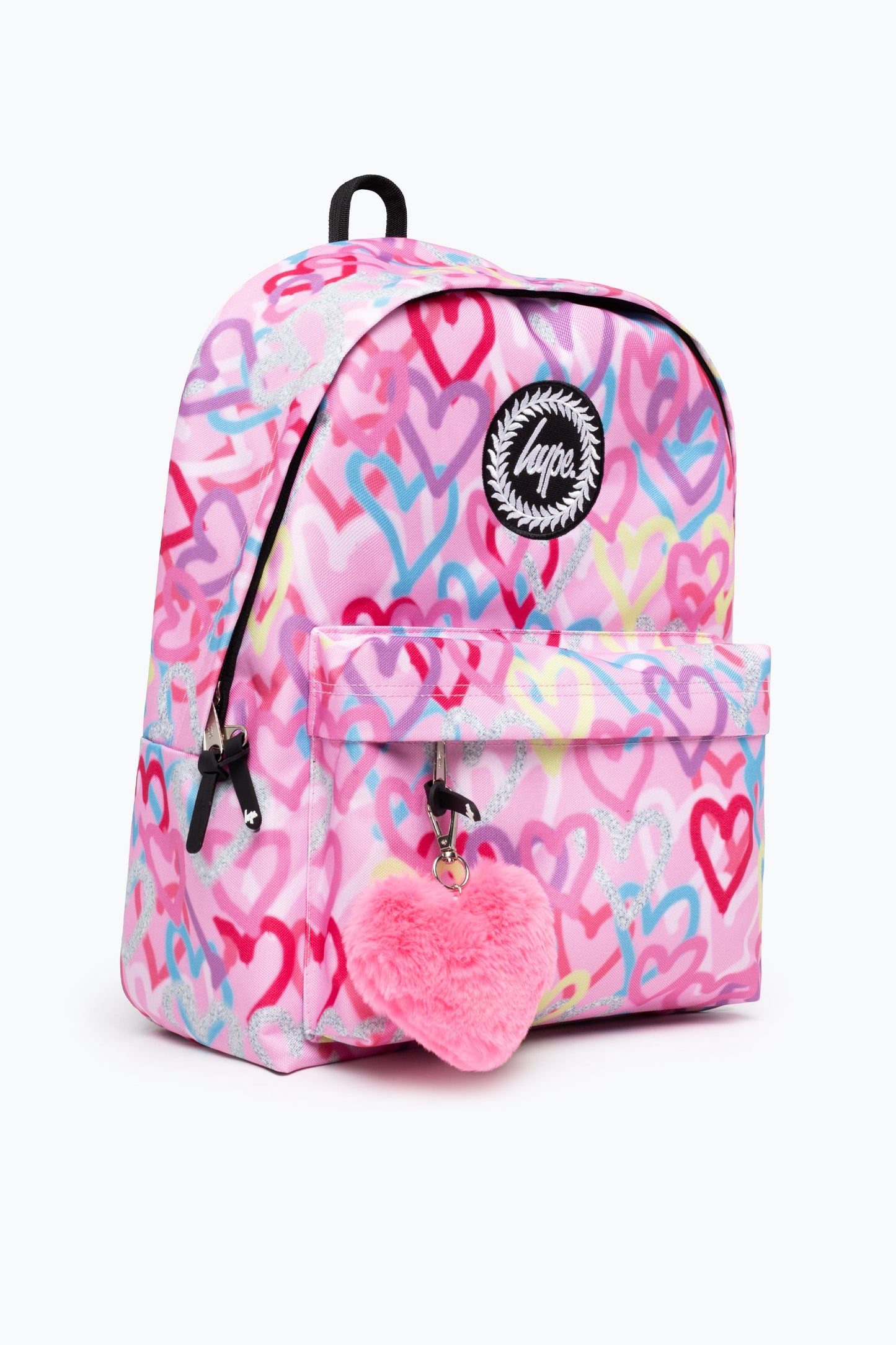 HYPE GIRLS PINK GRAFFITI HEARTS ICONIC BACKPACK