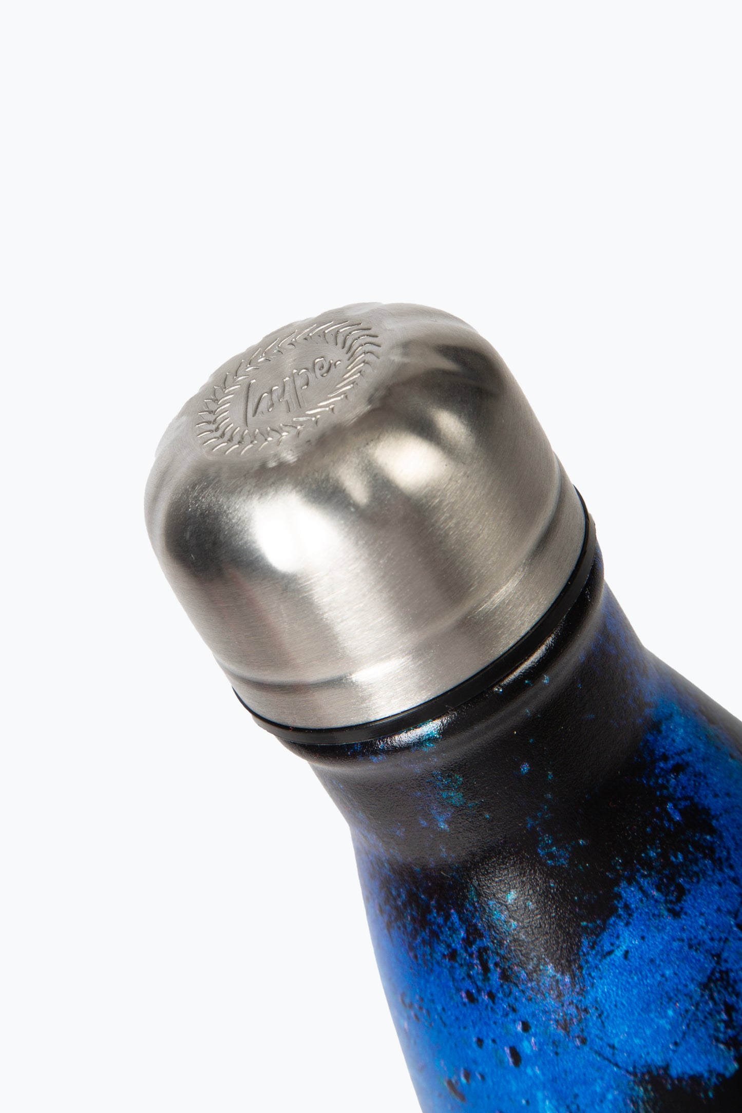 Hype Kids Black Blue Grunge Water Bottle