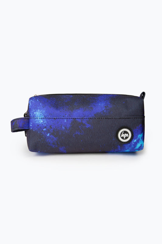 Hype Kids Black Blue Grunge Pencil Case