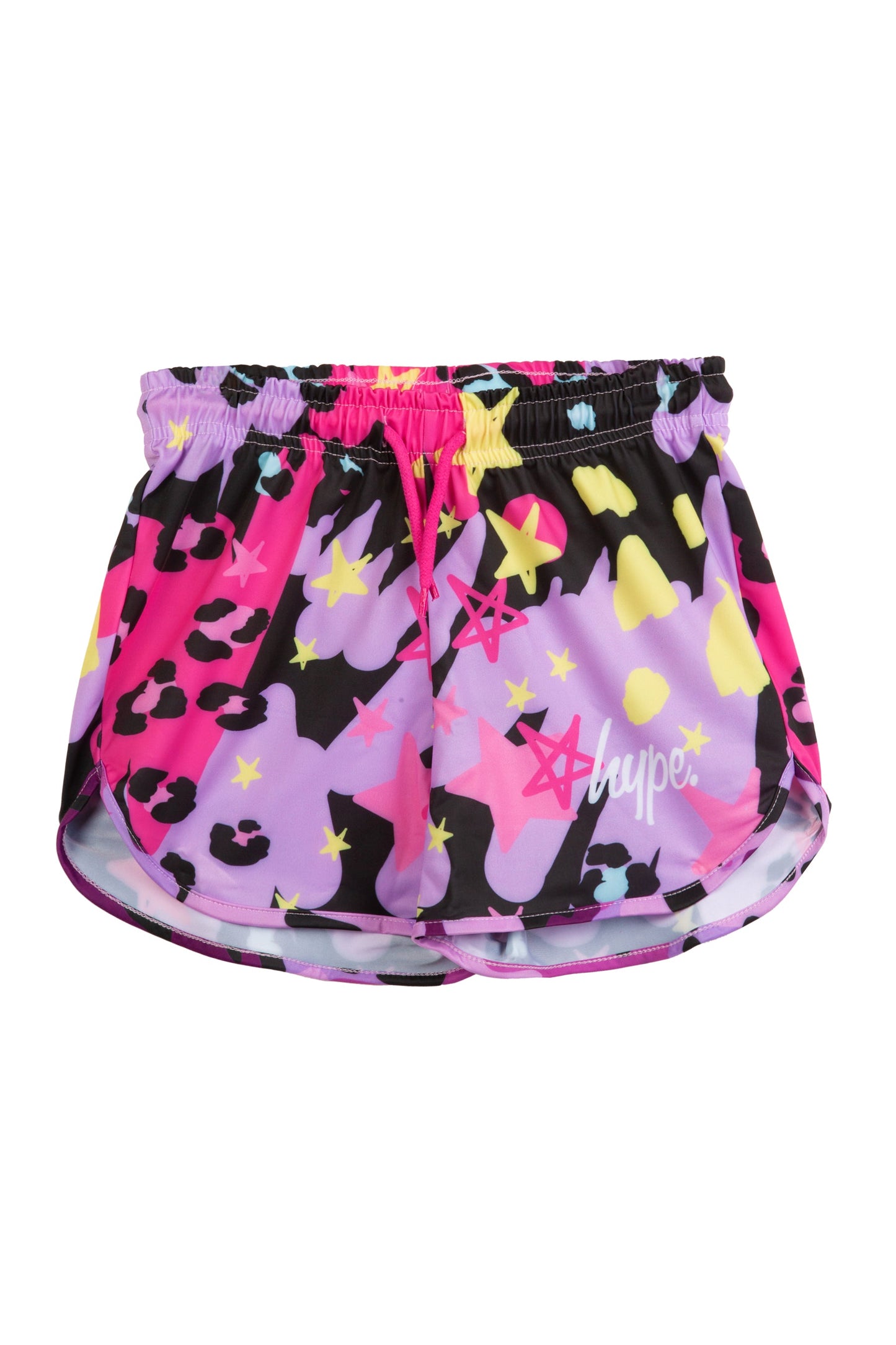 HYPE GIRLS MULTI LEOPARD DOODLE SHORTS