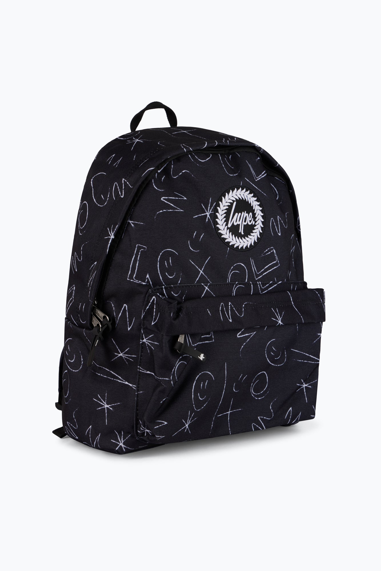 Hype Unisex Black Crayon Doodle Backpack