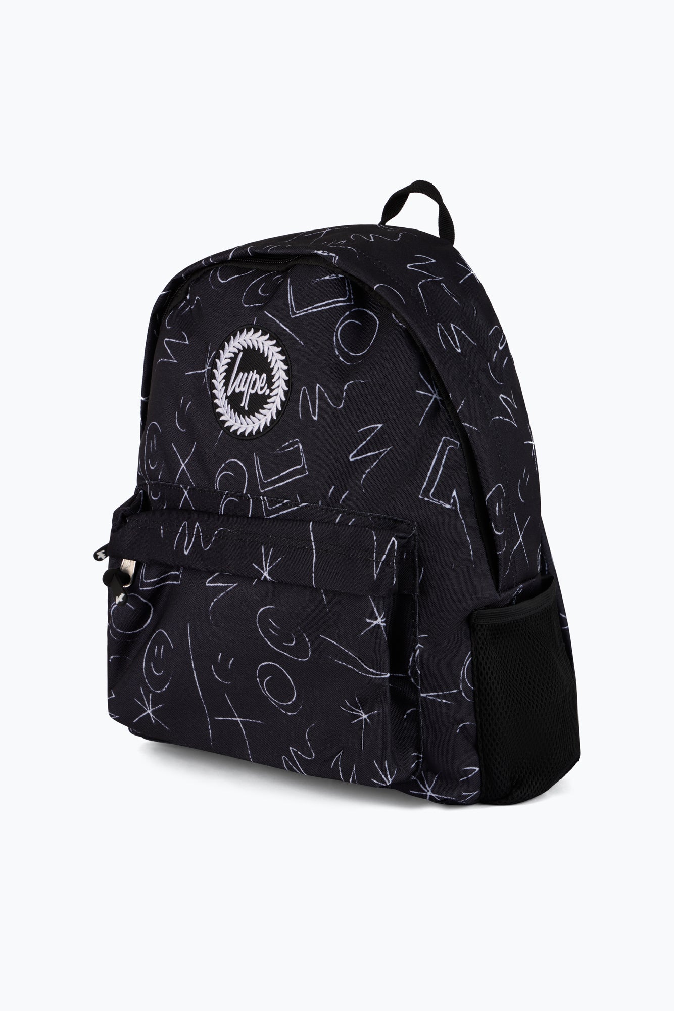Hype Unisex Black Crayon Doodle Backpack