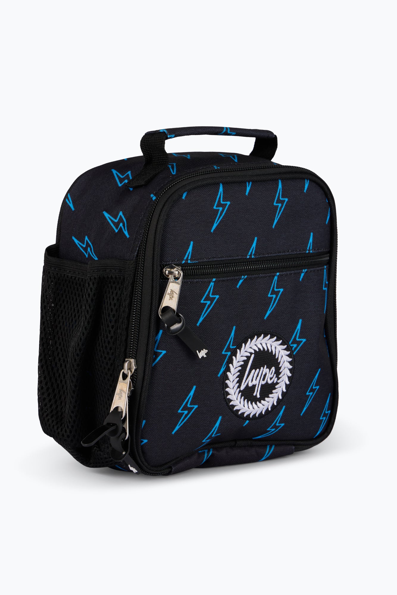 Hype Unisex Black Blue Lightning Lunch Bag