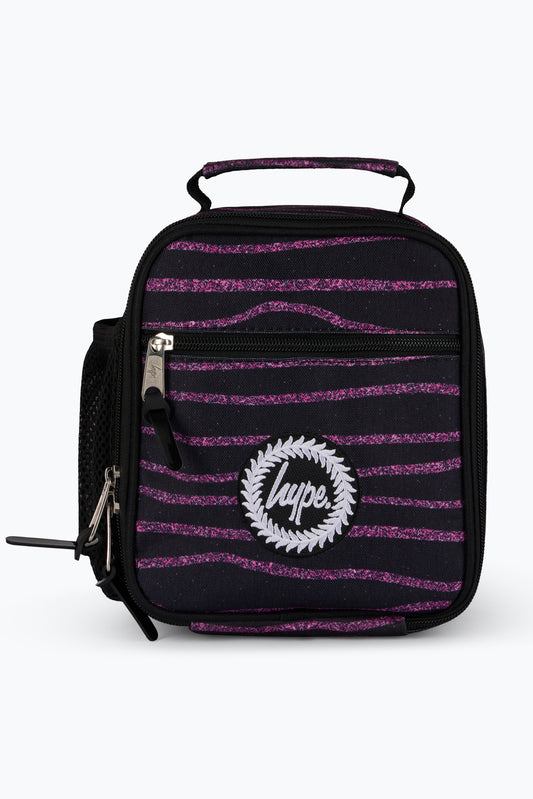 Hype Unisex Multi Glitter Stripe Lunch Bag