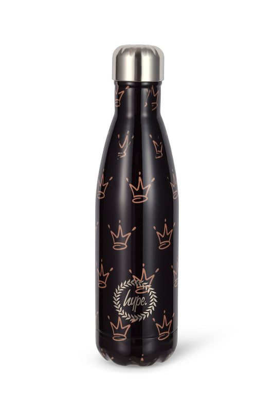 Hype Unisex Black King Thermal Water Bottle