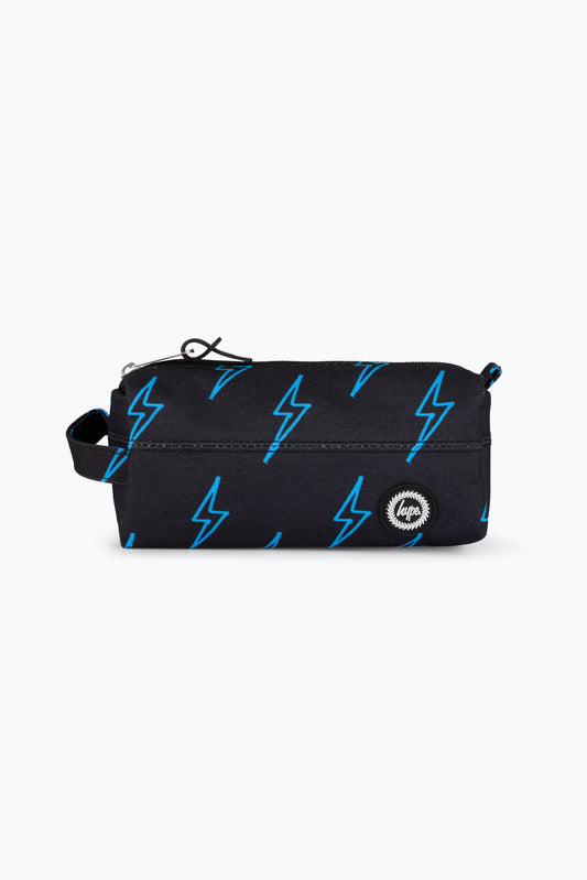 Hype Unisex Black Blue Black Blue Lightning Pencil Case