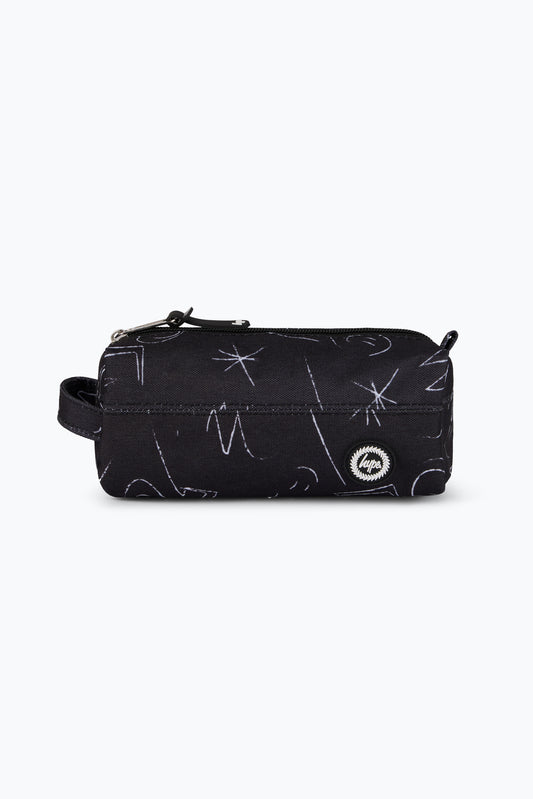 Hype Unisex Black Scribble Pencil Case