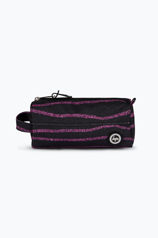 Hype Unisex Multi Glitter Stripe Pencil Case