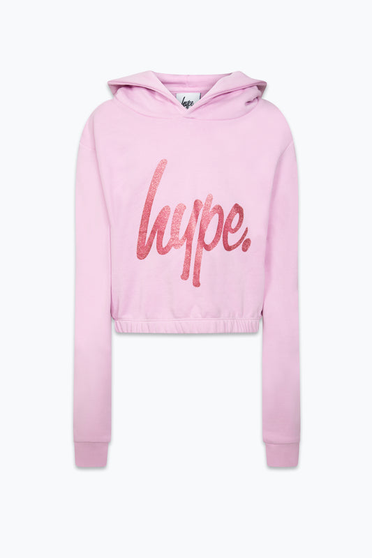 Hype Girls Berry Fade Heart Crop Hoodie