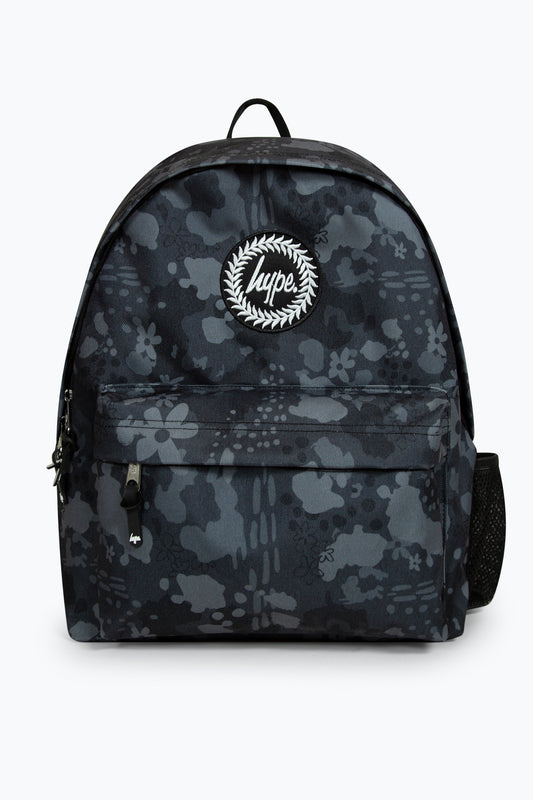 Hype Girls Black Leopard Floral Backpack