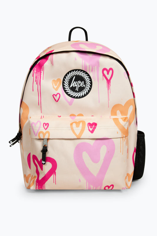 Hype Girls Peach Heart Drips Backpack