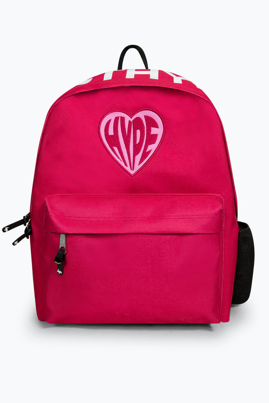 Hype Girls Pink Applique Heart Backpack