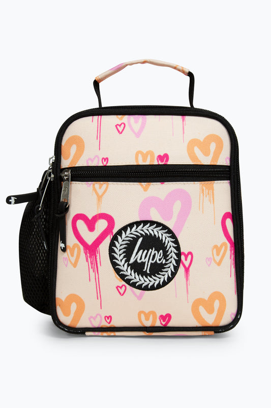 Hype Girls Peach Heart Drips Lunch Box