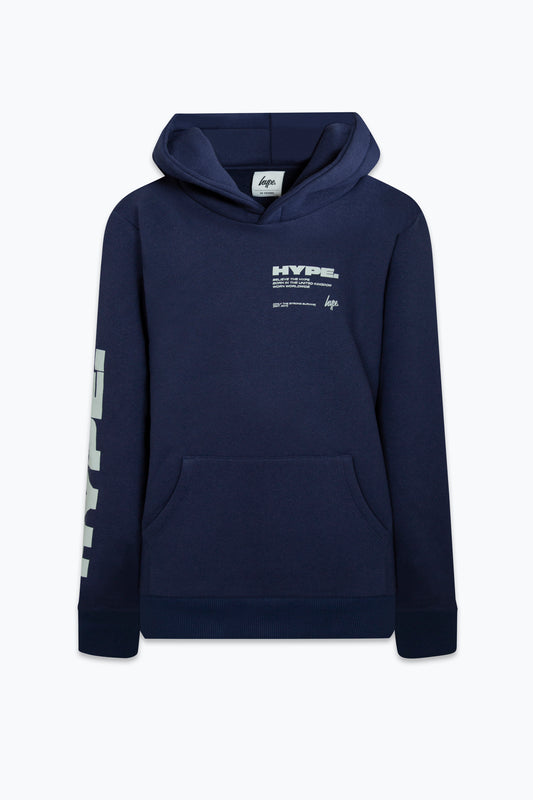 Hype Kids Navy Block Hoodie