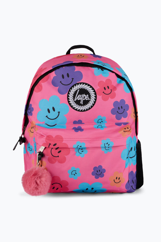 Hype Unisex Pink Happy Flowers Backpack