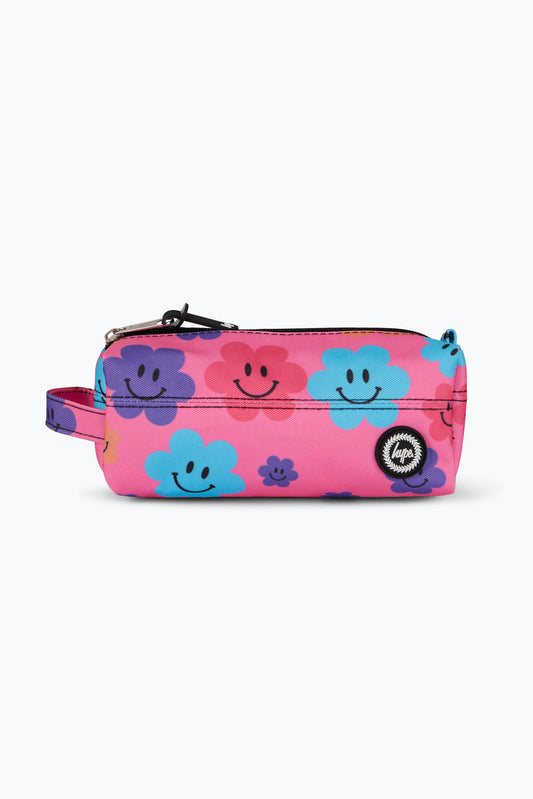 Hype Unisex Pink Happy Flowers Pencil Case