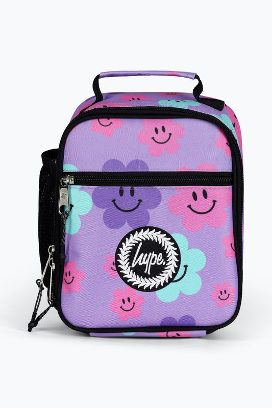 Hype Unisex Purple Happy Flowers Lunch Box
