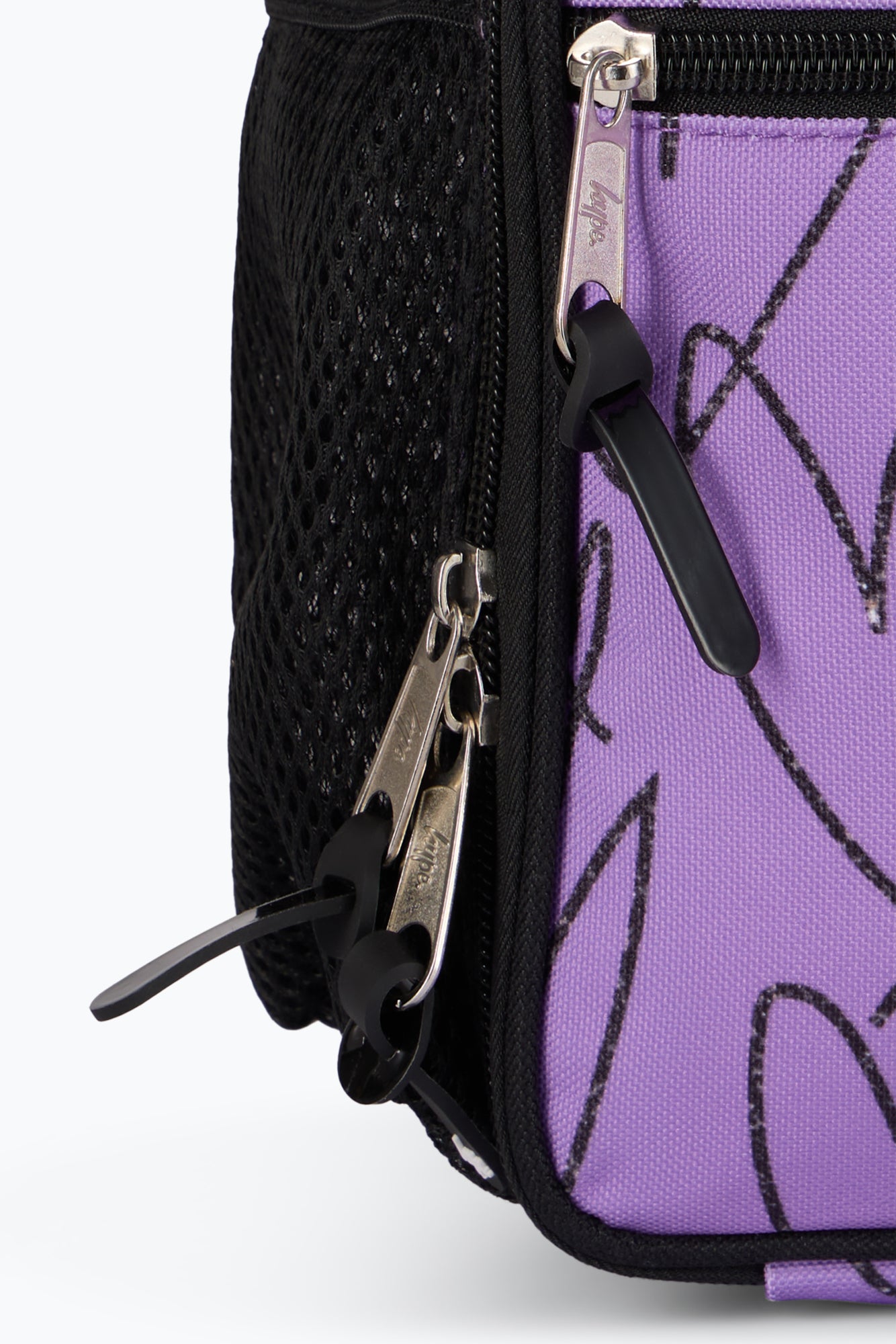 Hype Unisex Purple Scribble Hearts Lunch Bag