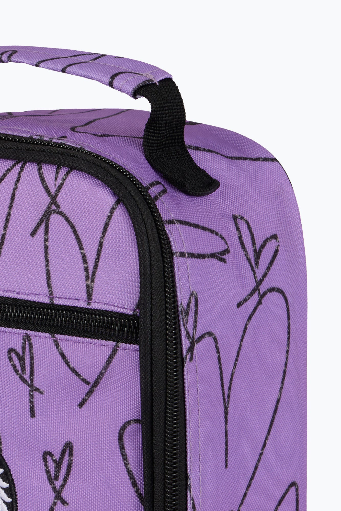Hype Unisex Purple Scribble Hearts Lunch Bag