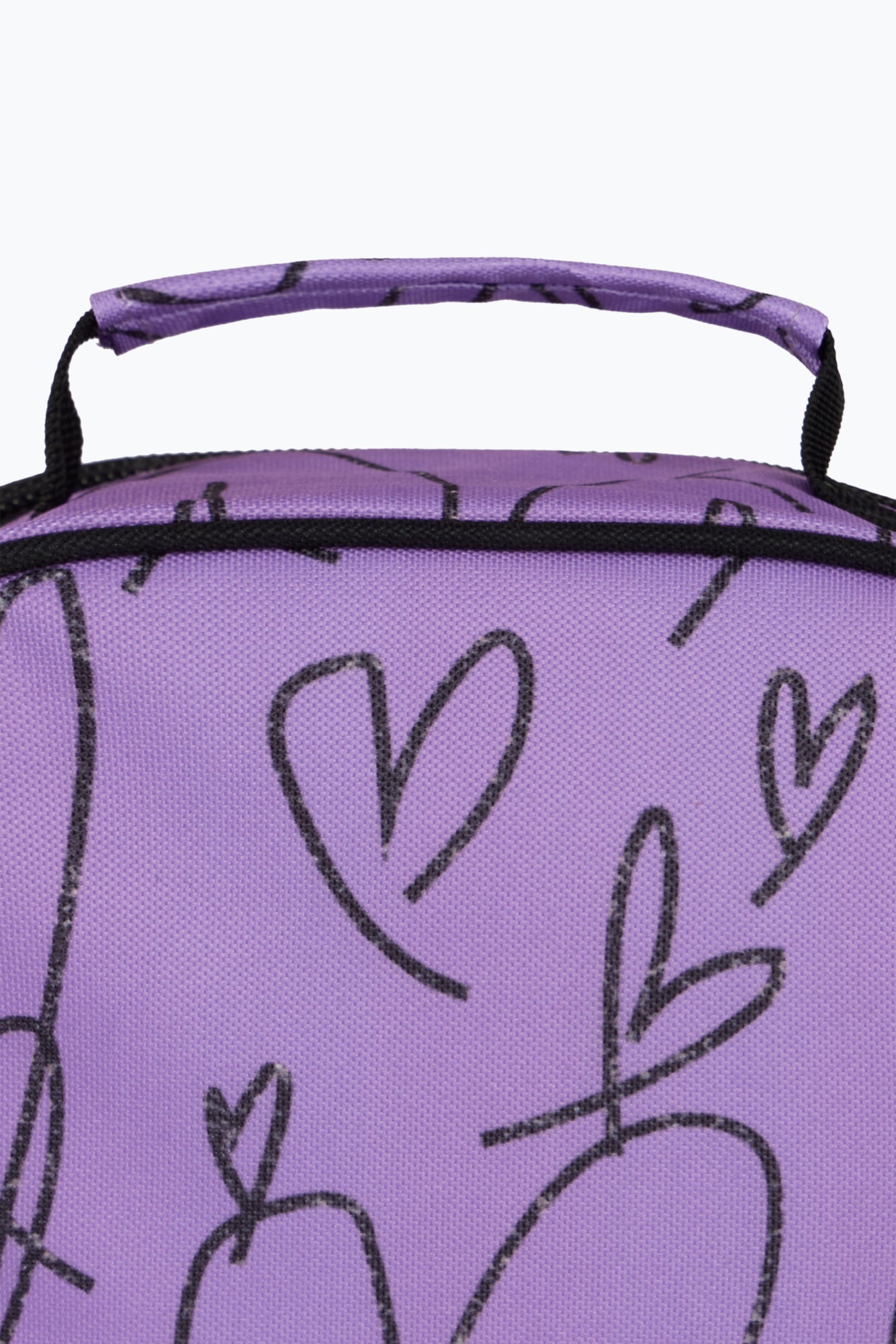 Hype Unisex Purple Scribble Hearts Lunch Bag