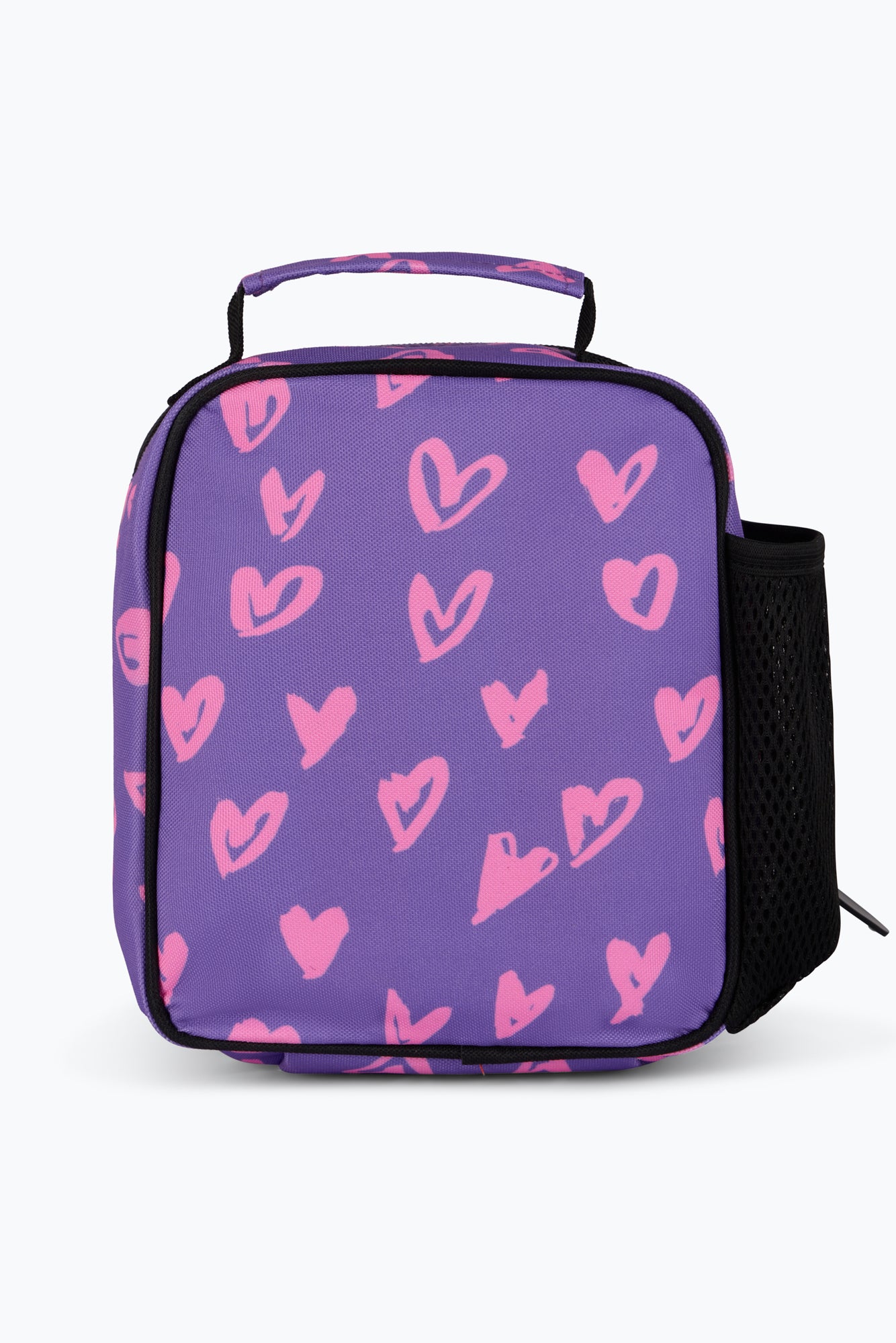 Hype Unisex Purple/Pink Scribble Hearts Lunch Bag