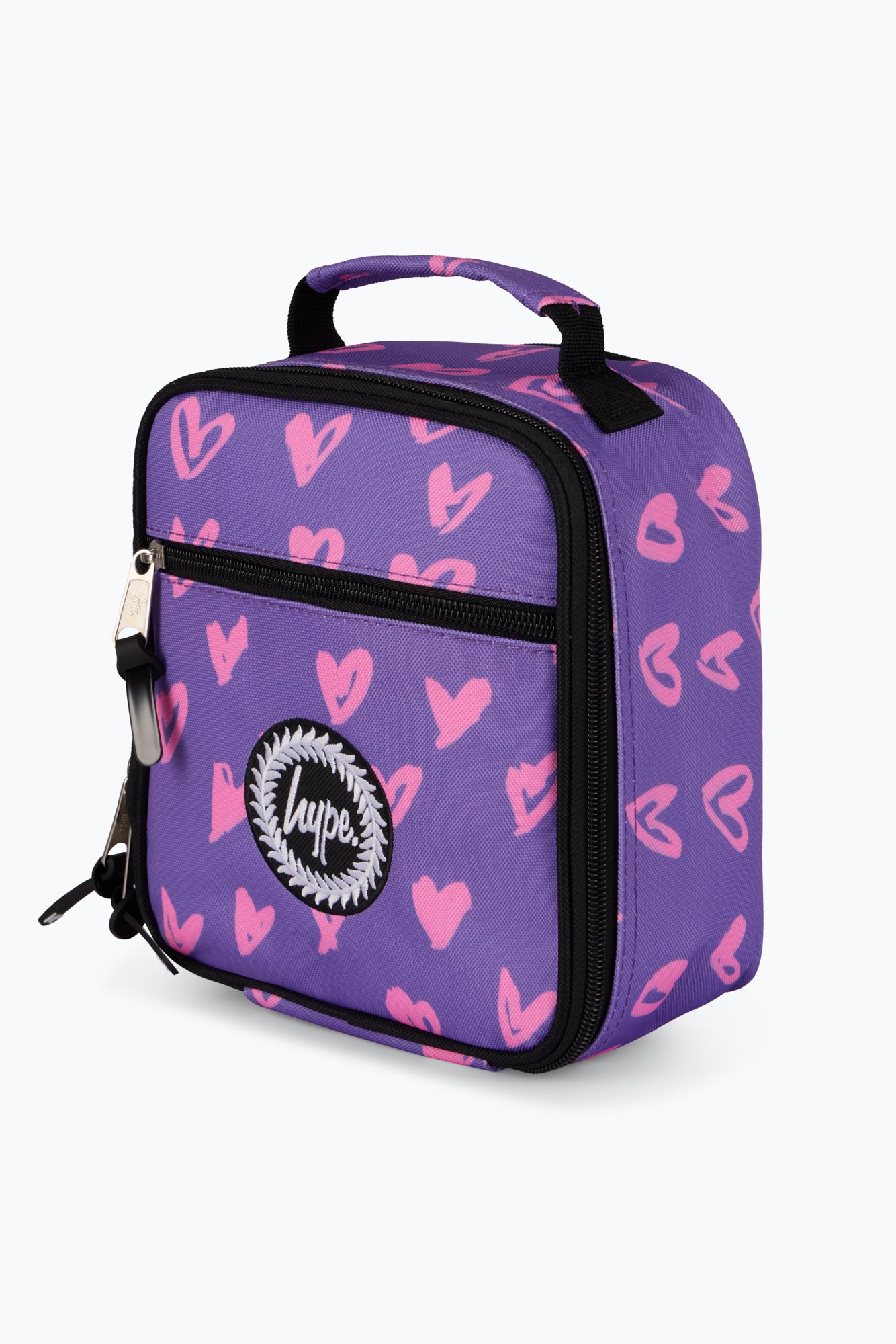 Hype Unisex Purple/Pink Scribble Hearts Lunch Bag